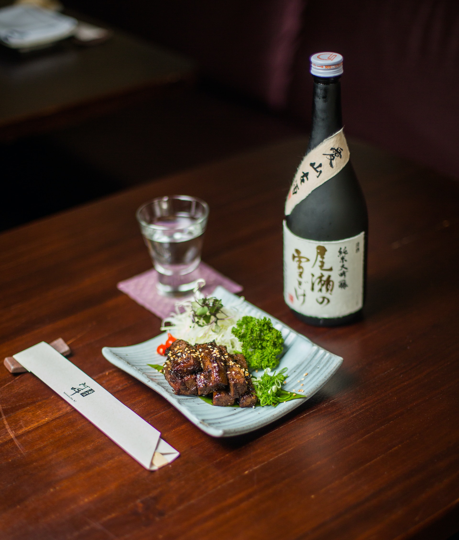 日本酒とお料理の写真